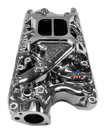 compare product Edelbrock SB Ford Performer Intake Manifold - Chrome Plasma Finish
