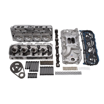 compare product Edelbrock Power Package Top End Kit E-Street and Performer BBC