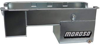 compare product Moroso Ford 289-302 (w/Rear Sump & Billet End Seals) Deep Wet Sump 7qt 9in Steel Oil Pan