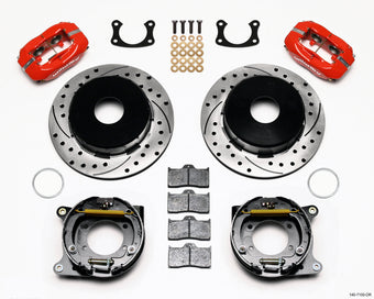 compare product Wilwood Forged Dynalite P/S Park Brake Kit Drilled Red Big Ford New 2.50in Offset Currie Blank