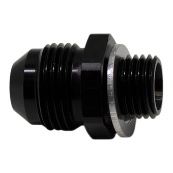 compare product DeatschWerks 8AN Male Flare to M14 X 1.5 Male Metric Adapter (Incl Washer) - Anodized Matte Black