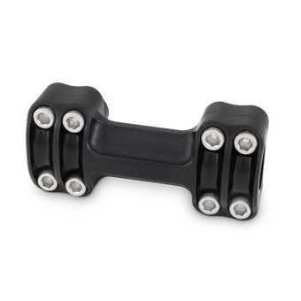 compare product Burly Brand Reaper Riser Clamp 1-1/2in Tall for 1in Bar, One Piece - Texture Black