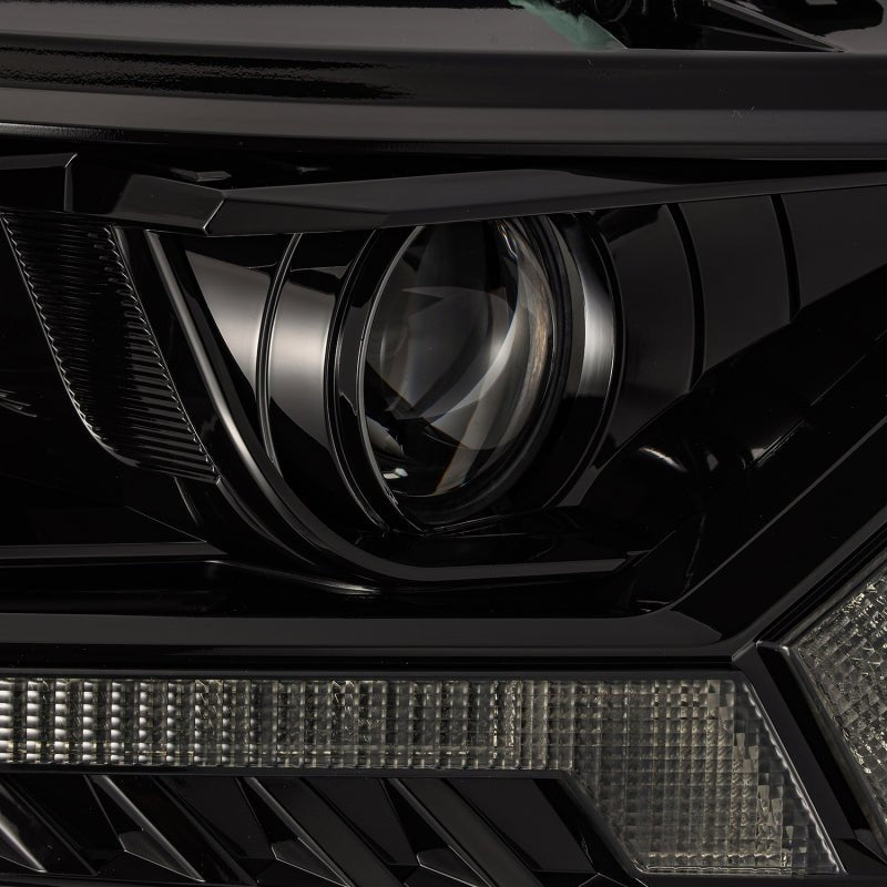 AlphaRex 19 - 21 Ford Ranger LUXX LED Proj Headlights Plank Style Alpha Black w/Seq Signal/DRL - My Store