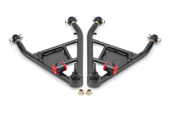 compare product BMR 14-19 Chevrolet Corvette C7 Rear Lower Control Arms For 15in Conversion Kit - Black Hammertone