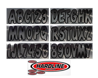 compare product Hardline Boat Lettering Registration Kit 3 in. - 200 Chrome/Black