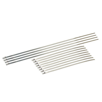 compare product DEI Stainless Steel Locking Tie Eight 8in and Four 14in per pack
