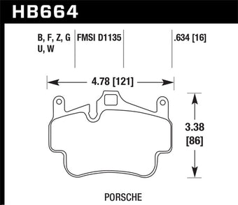 compare product Hawk Porsche 911 ER-1 Endurance Racing Brake Pads (Works with Iron/Metal Rotors)