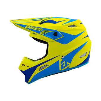 compare product Answer 26 AR1 Mototown Helmet Matte Hyper Acid/Cyan/Dark Blue Youth - Medium