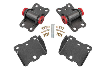 compare product BMR 78-87 G-Body Motor Mount Kit Upper & Lower Poly - Black Hammertone