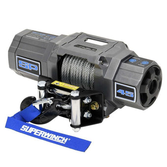 compare product Superwinch 4500 LBS 12V DC 15/64in x 40ft Steel Rope Roller Fairlead SP 45 Winch