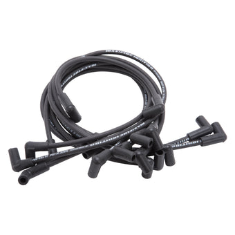compare product Edelbrock Spark Plug Wire Set SBC 74-88 V8 500 Ohm Resistance Black (Set of 9)