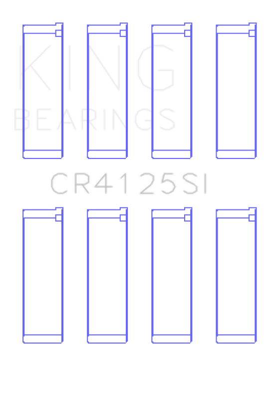 King Subaru EJ15/EJ16/EJ18/EJ20/EJ22/EJ25 (Size 0.5mm) Silicone Bi - Metal Alum Rod Bearing Set - My Store