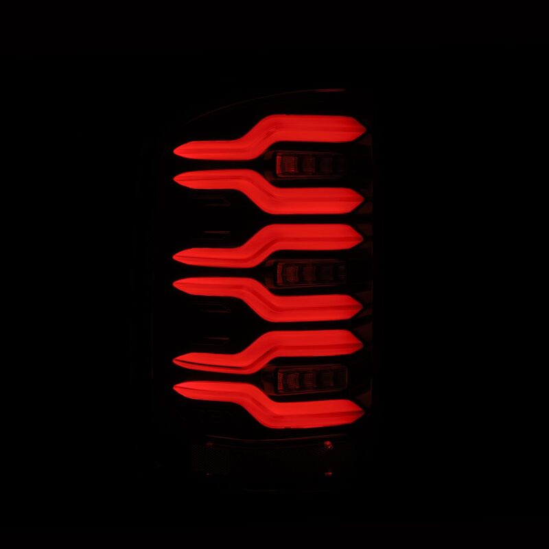 AlphaRex 14 - 18 GMC Sierra 1500/2500HD/3500HD LUXX - Series LED Tail Lights Alpha - Blk Actv Lgt Seq. Sig - My Store