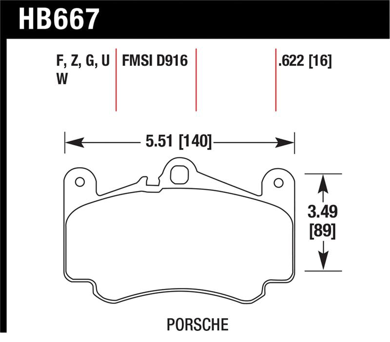 Hawk 09 Porsche 911 Carrera S w/ Iron Discs Front DTC - 70 Race Brake Pads - My Store