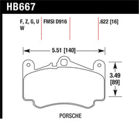Hawk 09 Porsche 911 Carrera S w/ Iron Discs Front DTC - 70 Race Brake Pads - My Store