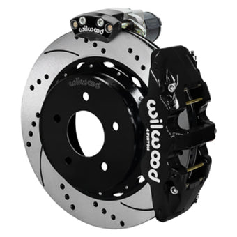 compare product Wilwood 88-98 GM C1500 Aero4 Rear Elec. Parking Brake Kit 14in SRP Rotor 3.25in Offset - Blk