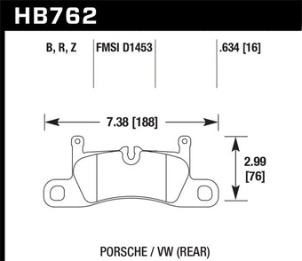 compare product Hawk 2015 Porsche Cayenne HPS 5.0 Rear Brake Pads
