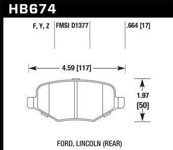 compare product Hawk 11-19 Ford Explorer HPS 5.0 Rear Brake Pads
