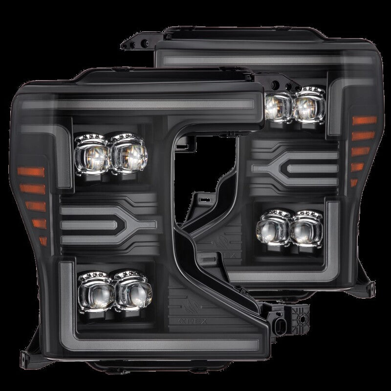 AlphaRex 20 - 22 Ford F - 250/350/450 SD NOVA - Series LED Proj Headlights Bk w/Actv Light SeqSig & SBDRL - My Store