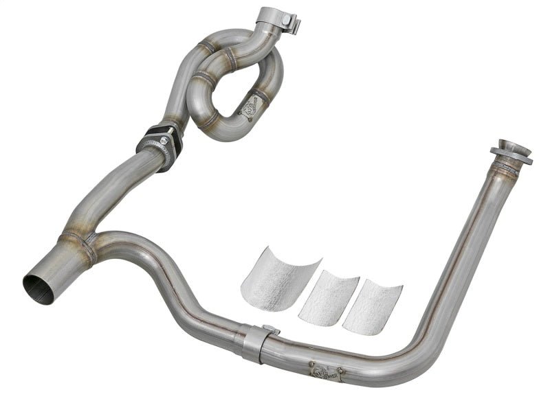 aFe POWER Twisted Steel Y - Pipe w/ Loop Relocation Pipe 12 - 18 Jeep Wrangler (JK) V6 3.6L - My Store
