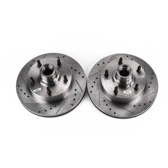 compare product Power Stop 2003 Ford E-150 Front Evolution Drilled & Slotted Rotors - Pair