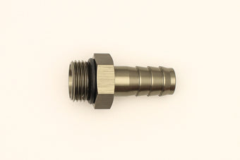 compare product DeatschWerks 8AN ORB Male To 1/2in. Male Triple Barb Fitting (Incl. O-Ring)