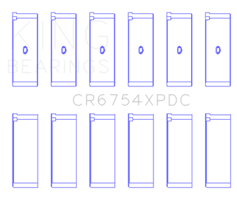 compare product King Toyota 2JZGE 2JZGTE 24v (Size Standard - Predoweled for Alum Rods) Performance Rod Bearing Set