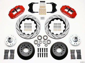 compare product Wilwood Narrow Superlite 6R Front Hub Kit 14.00in Drill Red WWE ProSpindle