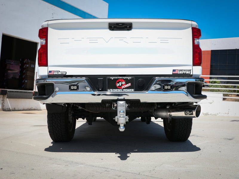 aFe Large Bore - HD 5 IN 409 SS DPF - Back Exhaust System w/Polished Tip 20 - 23 GM Truck V8 - 6.6L - My Store