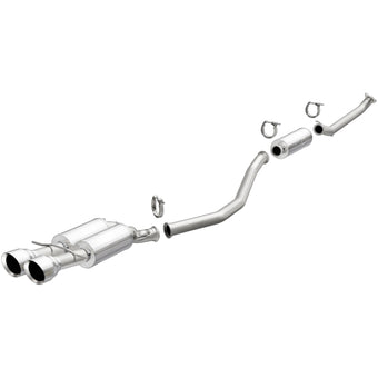 compare product MagnaFlow 2017+ Honda Civic 1.5L 409 SS Single Exit Polished 4.5in Dual Tips Cat-Back Exhaust