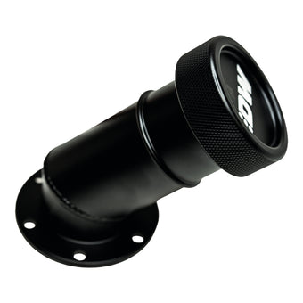compare product DeatschWerks Angled Filler Neck w/Cap - Matte Black
