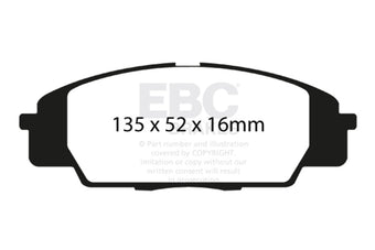 compare product EBC 07-11 Acura CSX (Canada) 2.0 Type S Greenstuff Front Brake Pads