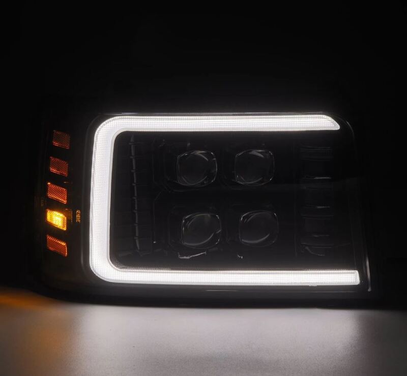 AlphaRex 92 - 96 Ford F - Series/Bronco NOVA - Series LED Proj Headlight Alpha - Bk w/Actv Light SS & SBDRL - My Store