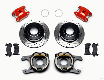 compare product Wilwood D154 P/S P-B Kit Drilled-Red 12 Bolt 2.75in offset Staggered Shock