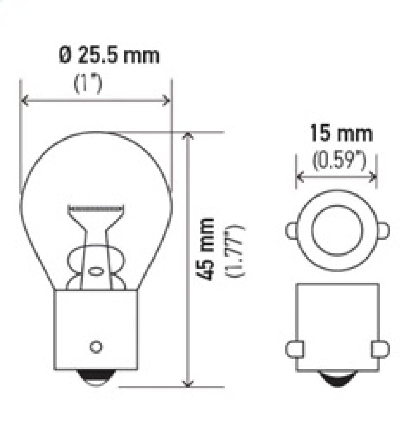 Hella Bulb 93 12V 13W BA15s S8 - My Store