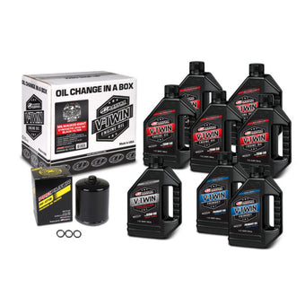 compare product Maxima V-Twin Oil Change Kit Synthetic w/Black Filter Milwaukee-Eight