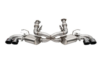 compare product Corsa 20-25 Corvette C8 3in Valved Cat-Back 4.5in Blk Quad Tips Fits Factory Perf Exhaust DeletesAFM