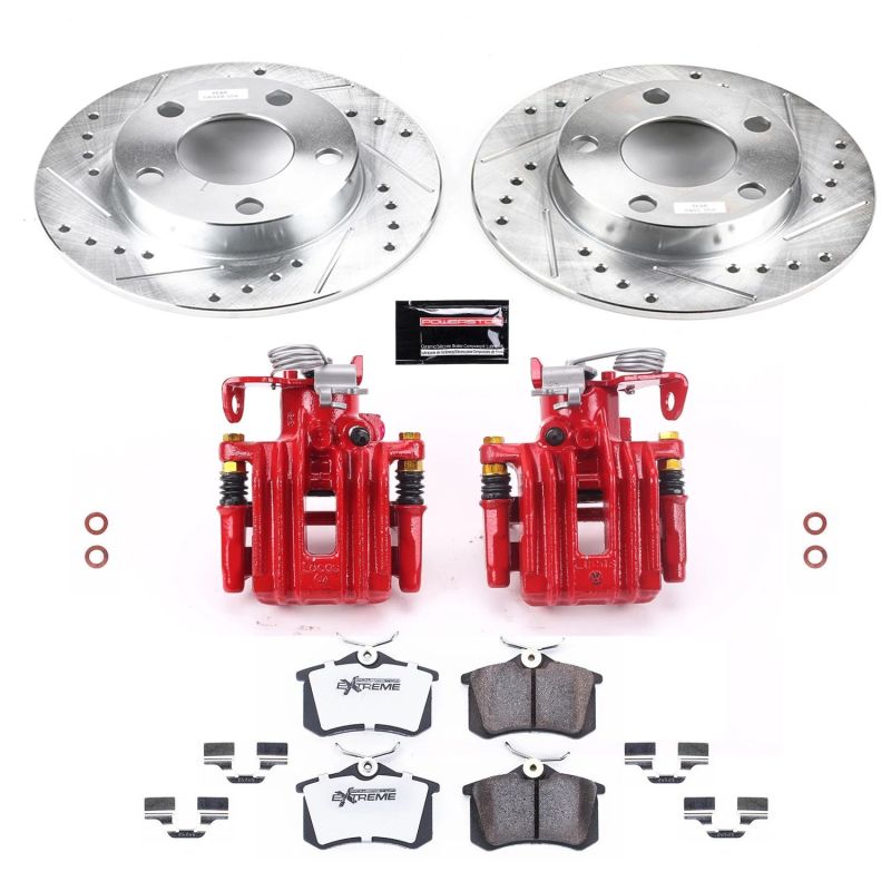 Power Stop 99 - 05 Volkswagen Passat Rear Z26 Street Warrior Brake Kit w/Calipers - My Store