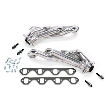 compare product BBK 79-93 Mustang 351 Swap Shorty Unequal Length Exhaust Headers - 1-5/8 Silver Ceramic