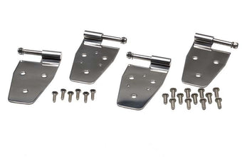 compare product Kentrol 97-06 Jeep Wrangler TJ Door Hinge Set 4 Pieces - Polished Silver
