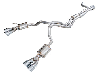compare product AWE Tuning 2021+ Cadillac Escalade 6.2L 0FG Dual Exit Exhaust System w/ 5in Chrome Silver Tips