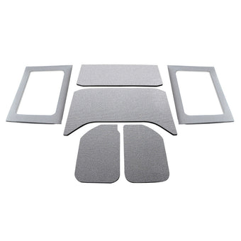 compare product DEI 11-18 Jeep Wrangler JK 4-Door Boom Mat Complete Headliner Kit - 6 Piece - Gray