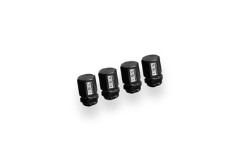 compare product ISC Suspension Titanium Valve Stem Caps (Set of 4) - Black