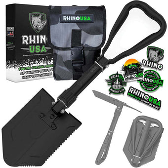compare product Rhino USA Folding Recovery Shovel W/Pick