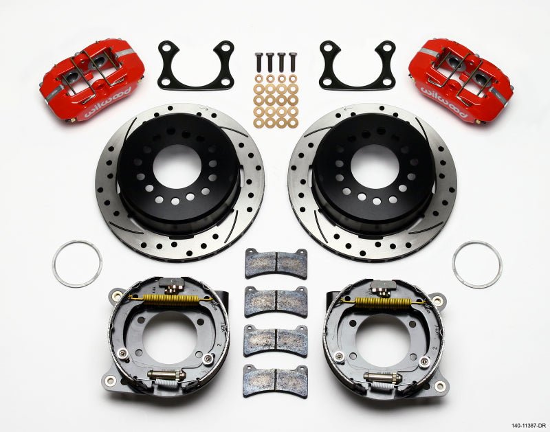 Wilwood Dynapro Low - Profile 11.00in P - Brake Kit Drill - Red Big Ford 2.36in Offset - My Store