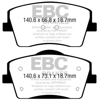 compare product EBC 2018+ Volvo XC40 T4 Greenstuff Front Brake Pads