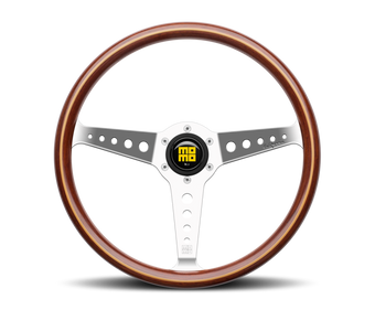 compare product Momo California Wood Steering Wheel 360 mm - Mahogany Wood/Polished Spokes