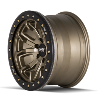 compare product Dirty Life 9303 DT-1 20x9 / 8x165.1 BP / 0mm Offset / 130.8mm Hub Satin Gold Wheel - Beadlock