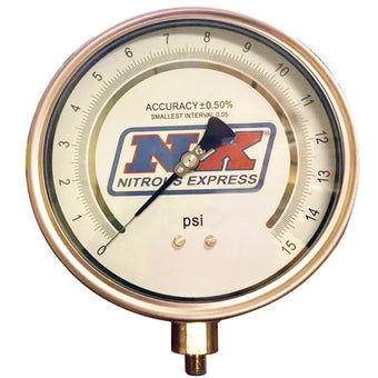 compare product Nitrous Express 6 Certified Pressure Gauge Only (Gauge From P/N 15529)