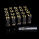Wheel Mate Muteki HR50 Open End Lug Nuts - Black w/ Yellow Ring 14x1.50 - My Store
